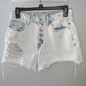 High rise jean shorts